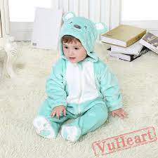 Winter Onesies Baby Green Puppy Onesie Costume Kigurumi Onesies