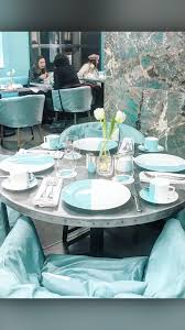 The New Blue Box Cafe In New York Flagship Store The Cafe Was Made Due To The Amount Of People Wanting T Tiffany Blue Bedroom Tiffany Blue Box Tiffany Nyc