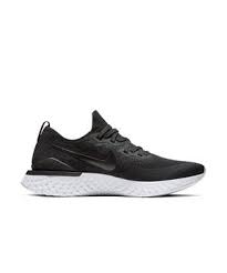 The contruction of the flyknit upper forms to your foot whilst providing the support it needs in minimal design, whilst the react technology is ultra soft but super resopnsive. Nike Epic React Flyknit 2 Black Gunsmoke Men S Running Shoe Hibbett City Gear