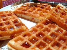 Make It A Great Weekend With These Maple Bacon Waffles These Tangy Buttermilk Waffles Full Of Sweet And Sav Yummy Breakfast Bacon Waffles Waffle Maker Recipes