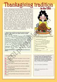 Maybe you would like to learn more about one of these? Thanksgiving Tradition Esl Worksheet By Patties