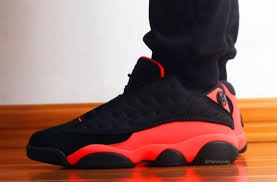 Here Are On Feet Images Of The Clot X Air Jordan 13 Low Infra Bred Dr Wong Emporium Of Tings Web Magazine Air Jordans Air Jordan 13 Low Jordan 13