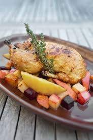 1 2 Roasted Chicken Oven Roasted Free Range Chicken Fhg Rub Pan Roasted Garlic Au Jus Sweet Potato Hash Assorted Roo Oven Chicken Tasty Dishes Au Jus