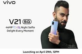 It features a 6.44 inches amoled display with 1080 x 2400 px resolution. Vivo V21 5g India Launch Confirmed For April 29 Will Go On Sale Via Flipkart Technology News