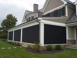 Charcoal black fiberglass insect screen 18x16 16x14 14x14 mesh. Zipper Screen With Mesh Fabric Retractable Deck Patio Awnings