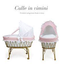 Babysanity Cesta Culla In Vimini Per Neonato Completa Di Piumoncino Materassino Ebay