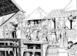 Village Market Rpg Piece Rpg Village Colouring Pages