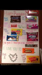 Birthday Poster Board Ideas For Boyfriend With Pictures Mh Birthday Candy Card For My Boyfriends Birthday Couldn T Find A Whatchamacallit But Of Candy Birthday Cards Homemade Birthday Gifts Birthday Candy Posters