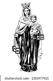 Del carmen, a las 20 horas, con el rezo del santo rosario, novena a nuestra señora del carmen y celebración de la eucaristía con predicación a cargo de jesús enrique aranda cano, párroco de hinojosa del duque (córdoba). Virgen Del Carmen Logo Vector Cdr Free Download