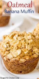 Oatmeal Banana Muffins Recipe In 2020 Banana Oatmeal Muffins Banana Muffins Banana Oatmeal Muffins Healthy