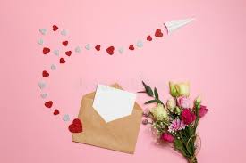 Bloomsvilla is promising same day delivery of valentines flowers in bangalore. Valentines Day Composition Bouquet Of Flowers With Ribbon Bow Kraft Envelope With Blank White Card For Your Text Airplane With Stock Photo Image Of Airplane Bouquet 134359842