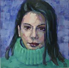 Girl in a green jumper