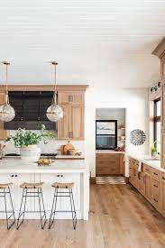 This dark on light blue combination from ugly drinks shows that blue can be fun, too. 150 Light Wood Kitchens Ideas Light Wood Kitchens Wood Kitchen Wood Kitchen Cabinets