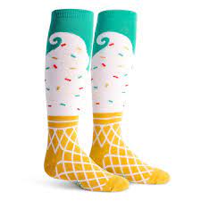 Ice Cream Dream Knee High Socks Kids Fun Socks For Kids Kids Socks High Knee Boots Outfit
