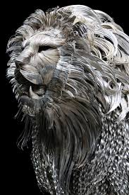 A Towering Hammered Steel Lion By Selcuk Yilmaz Lion Sculpture Steel Art Sculpture