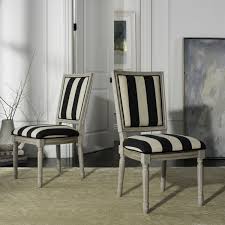 Black tyria leather dining chair item: Fox6229n Set2 Dining Chairs Furniture By Safavieh