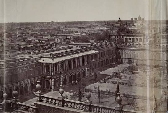 Lucknow, India: panoramic view from the Kaiser Bagh palace: section two. Photograph by Felice Beato, ca. 1858. | Wellcome Collection