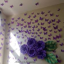 Birthday Decoration At Home Wall With Lights Paper Butterflies Wall Installation Wall Decoration Home Styling Room Decor Nursery Decor Candy Buffet Birthday Party De Bumazhnye Cvety Dekoracii Cvety