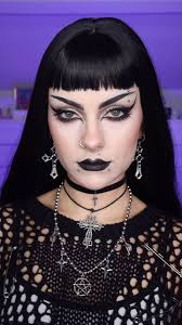 Pick an aesthetic 🖤 GOTH GIRL 🧷 ad Products (ft PR product) @vievemuse  The Ninetease Palette & Soul Shadows in Noir @kvdbeauty Tattoo Ink Liner  @milkmakeup Infinity Longwear Eyeliner & Sculpt Stick