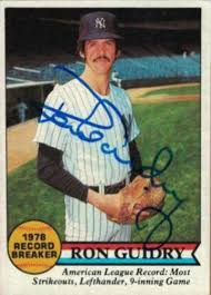 1979 Topps Ron Guidry Baseball Autographed Trading Card In 2020 Ron Guidry Baseball Baseball Trading Cards