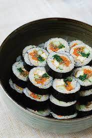Tofu Gimbap Korean Bapsang Vegan Korean Food Gimbap Recipe Food
