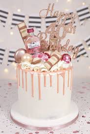 30th birthday rose gold paper party napkins (x10) £3.99. Rose Gold 40th Birthday Cake Ideas Novocom Top