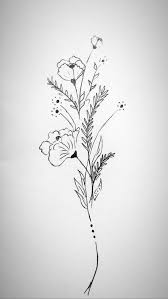 Simple Flower Tattoo Onelinetattoo Flower Tattoo Simple Egyszeru Virag Tetovalas Minimal Lin Simple Flower Tattoo Flower Drawing Simple Flower Drawing