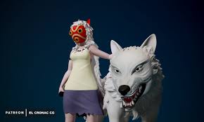 She acts, behaves, and resembles a wolf due to the fact that she was raised by wolves themselves. San Princess Mononoke 3d Model 3d Printable Stl