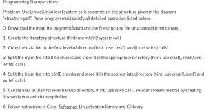 Programming File Operations Problem Use Linux U