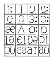 Phonemic Chart Vowels And Diphthongs Matching Pairs Game