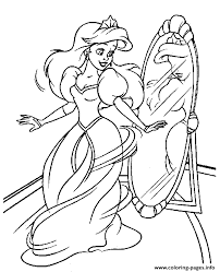 Disney princess ariel colouring pages dress coloring. Ariel In A Beautiful Dress Disney Princess S7e72 Coloring Pages Printable