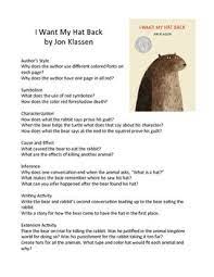 I Want My Hat Back By Jon Klassen Teaching Literary Skills With Picture Books Picture Book Jon Klassen Teaching