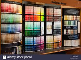 Benjamin Moore Paint Store Color Display Stock Photo