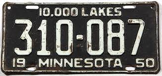 1950 Minnesota License Plate In 2021 License Plates For Sale Car License Plate License Plate