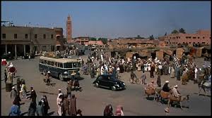 Voici une scène tournée à Marrakech dans les années 50 ... du film "L'Homme  qui en savait trop" (The Man Who Knew Too Much) ... un film américain  d'Alfred Hitchcock, sorti en