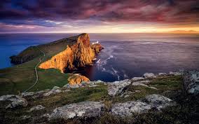 It was designed by david alan stevenson and was first lit on 1 november 1909. Scotland Neist Point Skye Island Lighthouse Sunset Sea 640x1136 Iphone 5 5s 5c Se Wallpaper Background Picture Image