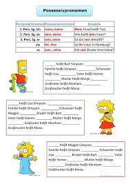 Possessivpronomen Deutsch Lernen Deutsch Unterricht Deutsch Lernen Kinder