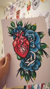 Heart with flowers drawing tumblr. Anatomical Heart And Roses Tattoo Design Drawing Tattoo Ideas Tumblr Realistic Heart Tattoo Tattoo Design Drawings