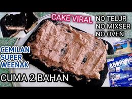 2 sachet susu cuma 2 bahan bisa jadi cemilan coklat yang enak banget. Download Cuma 2 Bahan Jadi Cemilan Super Enak Cake Oreo