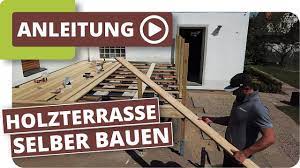 Bauanleitung für eine terrasse aus holzdielen. Holzterrasse Selber Bauen Youtube