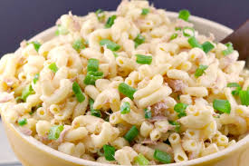 In the healthy conscious world of salads, the macaroni salad along with the potato and chicken salad could be seen as the bad boys. Pasta Tuna