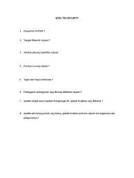 Tes pilihan ganda ( multiple choice test ) yaitu tes dimana setiap butir soalnya memiliki jumlah alternatif jawaban lebih dari satu. Soal Ujian Tertulis Satpam Dan Kunci Jawabannya Siswapelajar Com