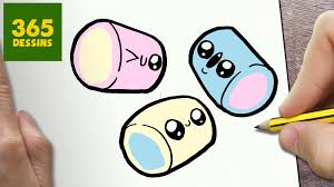 Comment Dessiner Guimauve Kawaii Etape Par Etape Dessins Kawaii Dessin Kawaii Kawaii Dessins Faciles