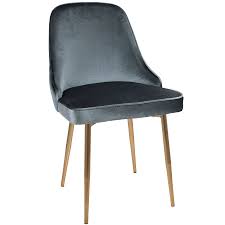 Kick back and put your feet up: Modern Side Chairs Malta Blue Gold Dining Chair Eurway