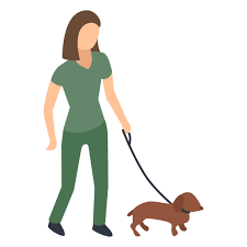 Woman Walking Dog Illustration Ad Sponsored Affiliate Walking Dog Illustration Woman Dog Illustration Dog Walking Dog Icon