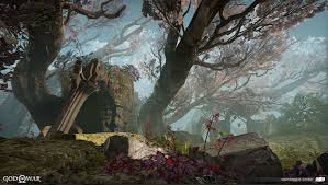 Artstation God Of War Alfheim Beach Sarah Swenson God Of War Landscape Paintings Environmental Art