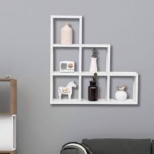 As an amazon associate i earn from qualifying purchases. Cube Floating Shelves With 6 Cubes Wall Shelves Wall Storage Books Display Shelves In White Woltu Eu