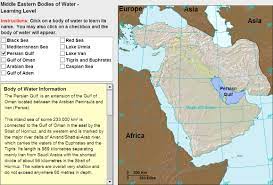By playing sheppard software's geography games, you will gain a mental map of the world's continents, countries, capitals, and landscapes! Interactive Map Of Middle East Oceans Of Middle East Tutorial Sheppard Software Interactive Maps