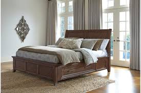 Medium Brown Mardinny Queen Platform Bed View 1 Bed Frame With Storage Queen Platform Bed Bed