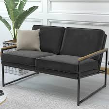 Weitere ideen zu sofa polster, sofas, sessel. Kyla Designer Sofa Bank Grau Samt Sitz Polster Lounge Stahl Eckig